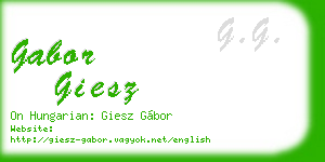 gabor giesz business card